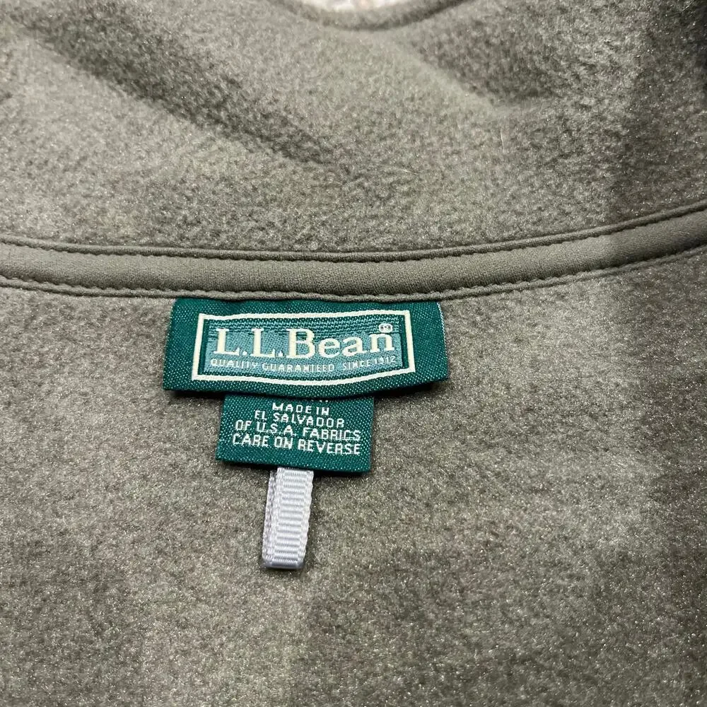Vintage LL Bean Polartec Fleece Vest Sz XXL Men's Green Full Zip Outdoor Hiking